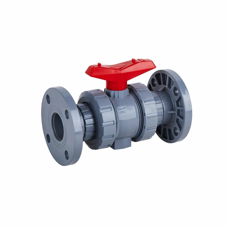 China High Quality Cpvc Ball Valve 6 to 1/2 Union and Flange Type Plastic Pvc Flange Ball Valve