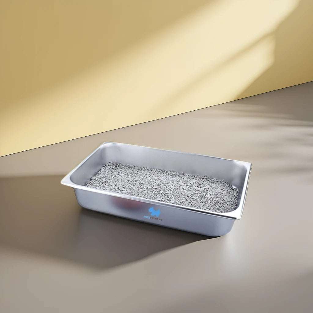 Eco-Friendly Stainless Steel Cat Litter Box Wholesale Portable Disposable Toilet Furniture Stackable Litter Basin Accessory