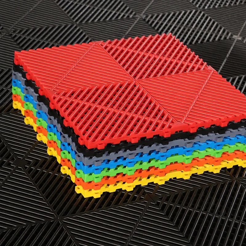 Factory Wholesale Car Wash PP Plastic Floor Interlocking Plastic Floor Tiles for Car Detailing Garage