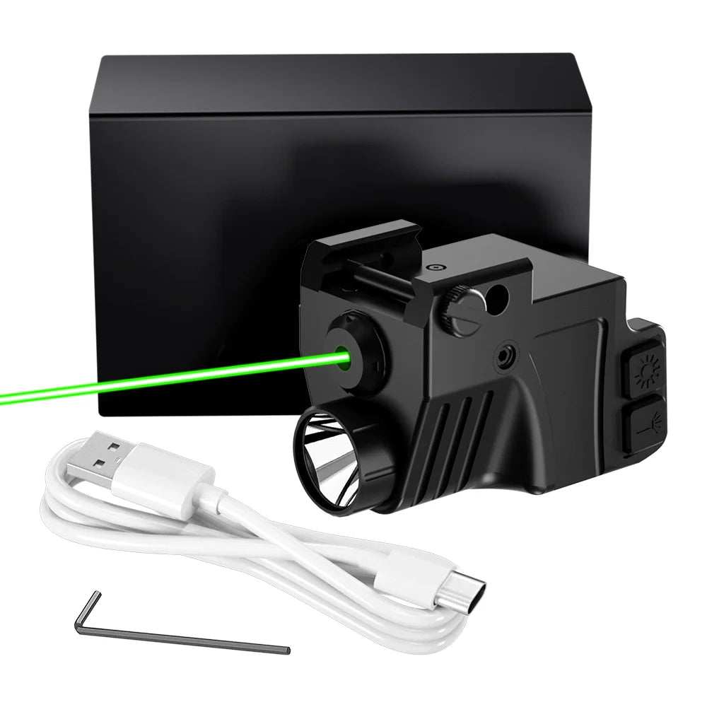 Hunting Accessories 500 Lumen 10x Strobe Light Lamp Nylon Glass Optical Lenses 520 nm Green Laser Sight Red Dot Laser Scope