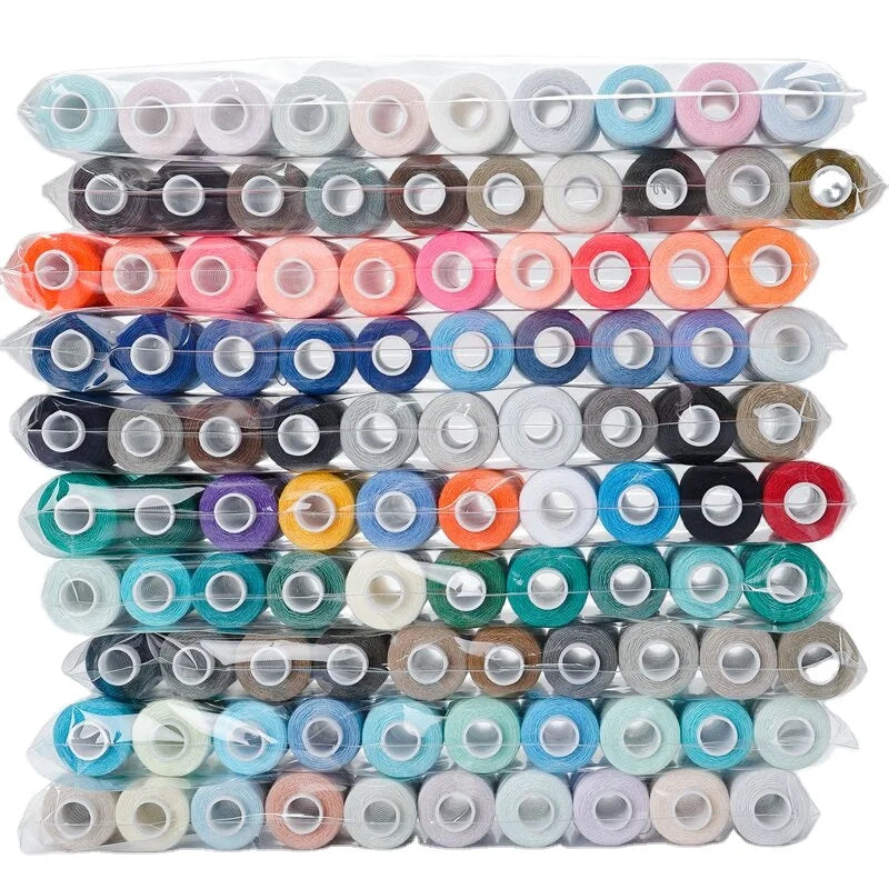 New Wholesale 400Yard 40/2 Spun Polyester Sewing Thread Manufacturer  100 Colors/Set