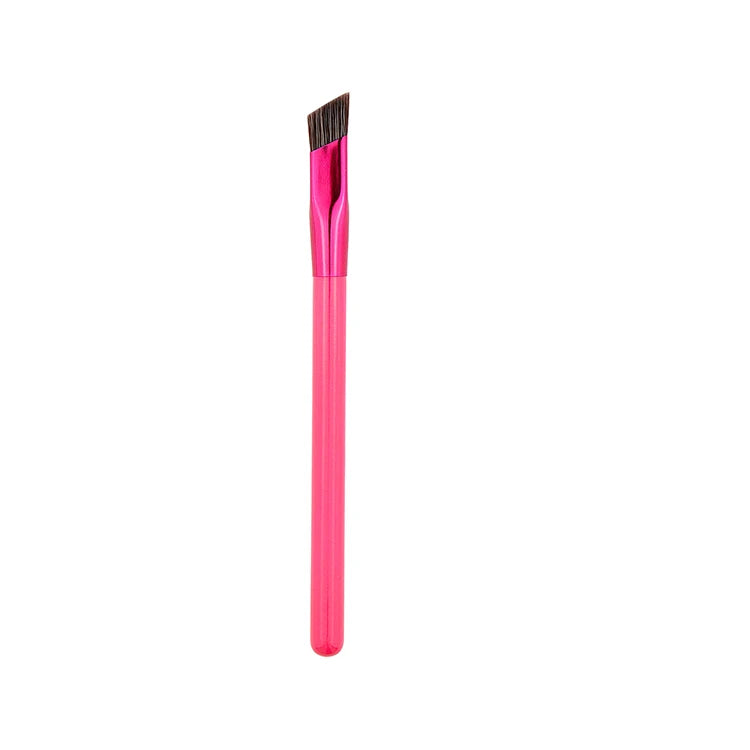 High Quality Multi-Function Angled Smooth Canvas Concealer Brush Square Shape Eyebrow Make Tools with Wood Handle Private Lab