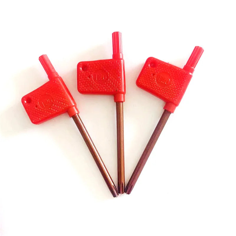 High Quality Mini S2 Red Flag Torx Key Wrench T6-T20 Steel Handle Zinc Finish Industrial/DIY OEM Supported MOQ 100pcs