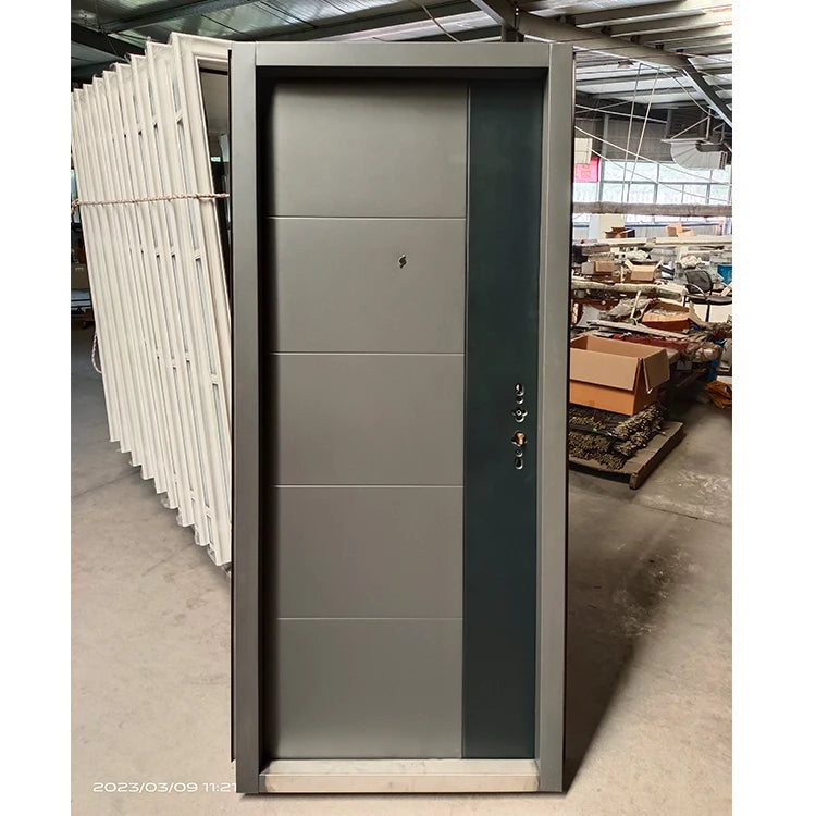 TECHTOP 2024 Customized Modern Exterior Door Finished Cold-Rolled Steel Anti-Theft for Apartments