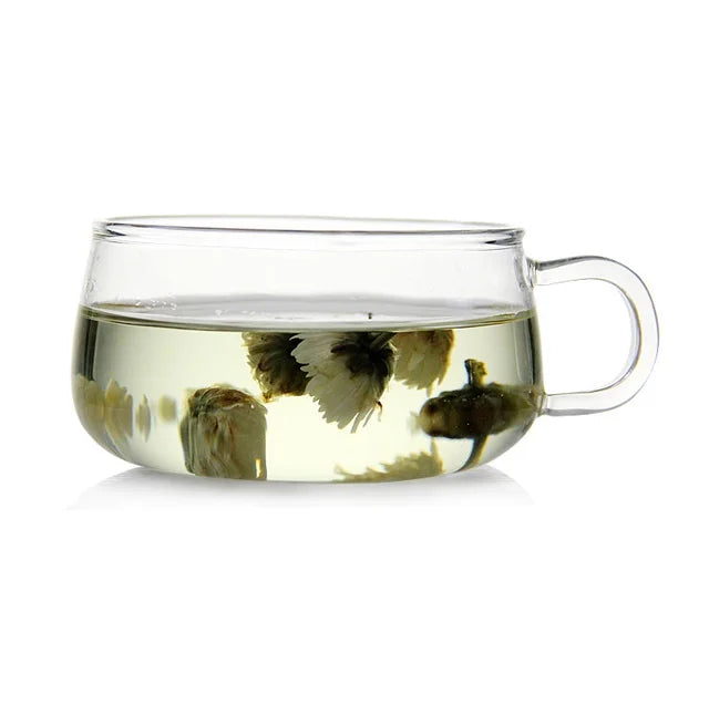 Stocked Kungfu Mug 200ml Clear Borosilicate Glass Coffee Cup Modern Design Small Tea Cup Set With Handle