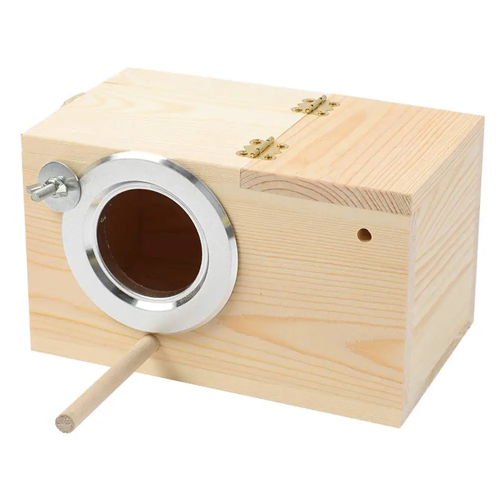 Wooden Parakeet Nest Box Bird House Budgie Breeding Mating Box for Lovebirds Cockatiel Parrotlets