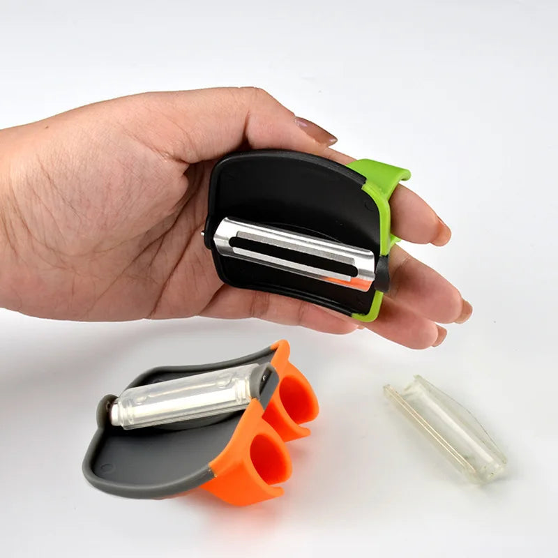 Multi-function Finger Handy Vegetable Peeler Chopper Slicer Stainless Steel Modern Design Fruit & Vegetable Tools