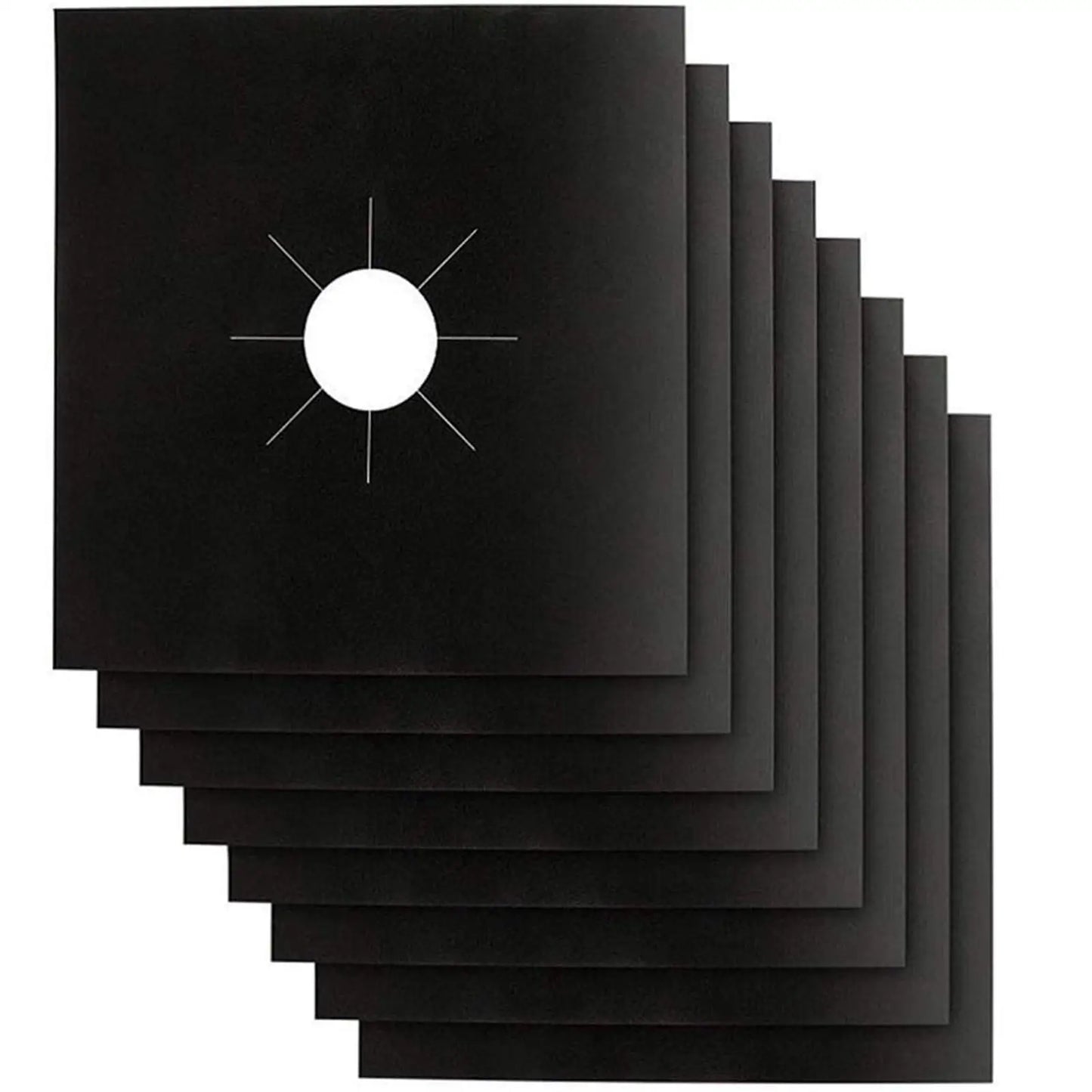 Gas Stove Protectors Black 0.2mm Double Thickness Reusable Non-Stick Fast Clean Liners for Kitchen
