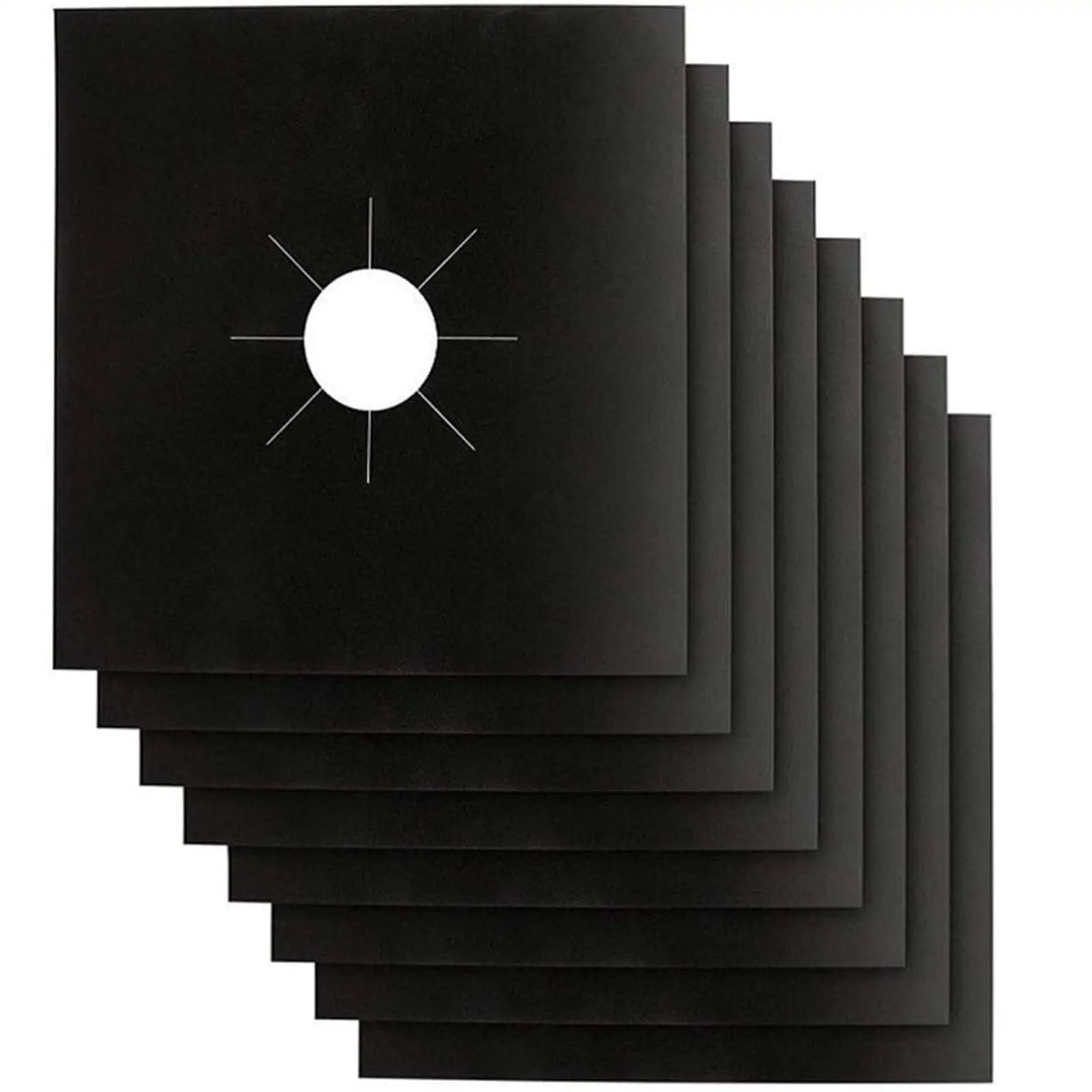 Gas Stove Protectors Black 0.2mm Double Thickness Reusable Non-Stick Fast Clean Liners for Kitchen