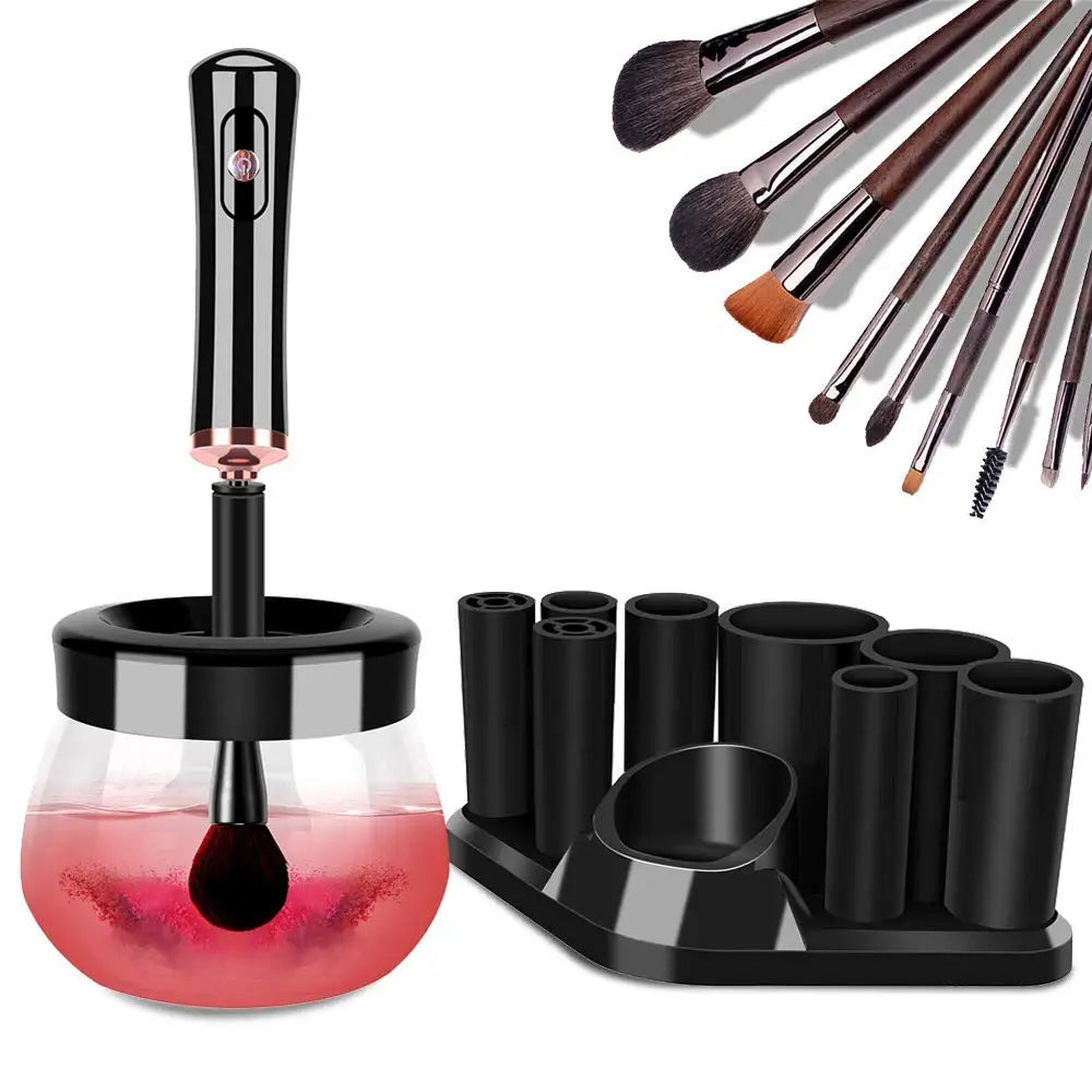 Electric Makeup Brush Cleaner and Dryer Machine Multi-Brush Adapter for Beauty Tools Cleaning With Battery
