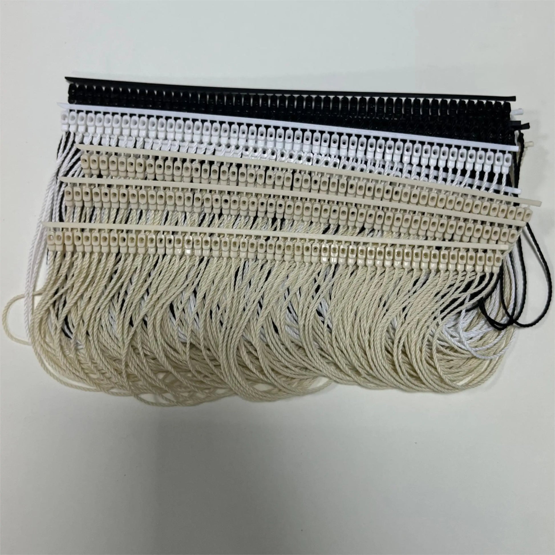 Black White Tag Rope Automatic TAB Buckle Recycled Grain Braided Elastic High Tenacity 7 Inches Polyester Sling Rope