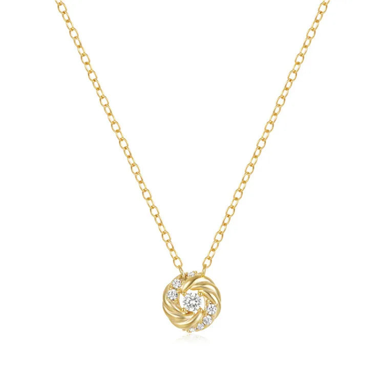 SP Fine Jewelry S925 Sterling Silver Zircon Rose Flower Pendant Necklace Personalized 925 Sterling Silver Women Choker Neckla