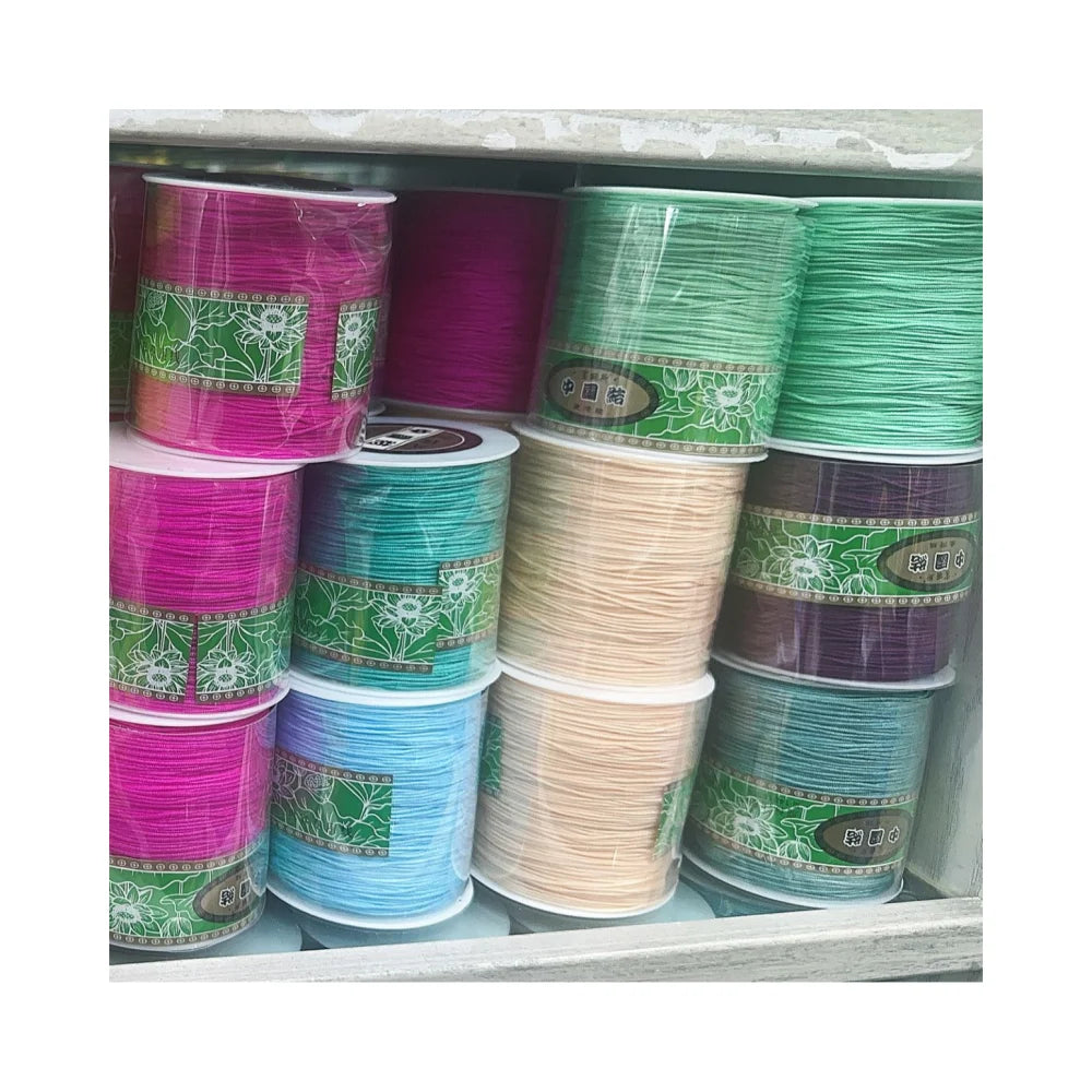 0.8mm 1.0mm Nylon Beading String Macrame Thread Bracelet String Chinese Knot Thread for Braided Bracelet DIY Craft Jewelry Ma