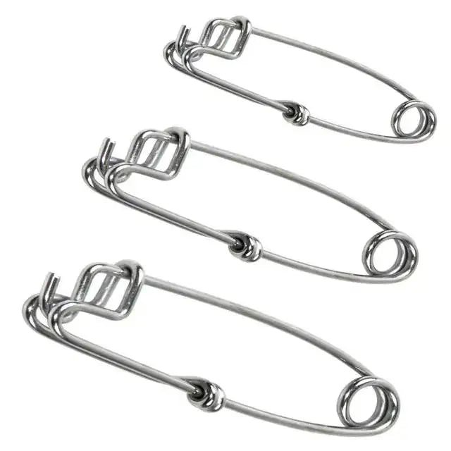 Stainless Steel Longline Snap Clips White 60-125mm Fishing Swivel High Strength Branch Hanger Float Line Strong Fishing