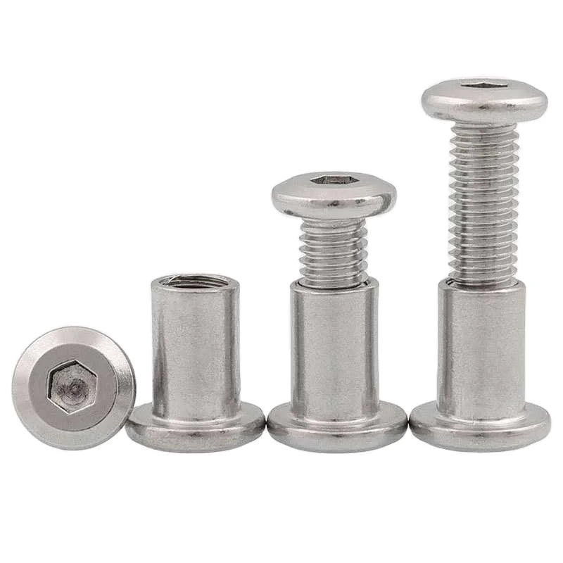 304 Stainless Steel Metric Sleeve Nuts and Bolts M4-M8 Grade 10.9 & 12.9 Nickel Finish ISO 9001 Certified
