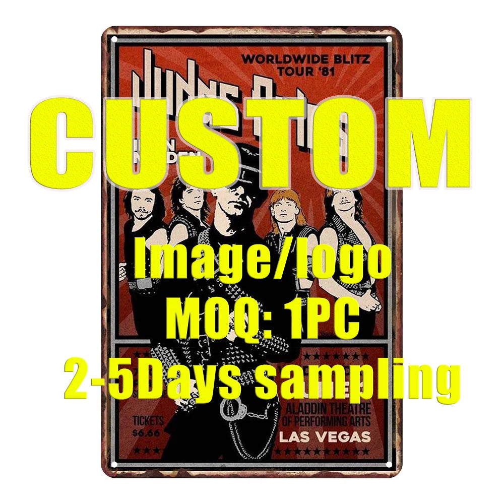 Custom Vintage Metal Tin Signs UV Printed Retro Wall Art Poster for Home & Business Decor Wholesale