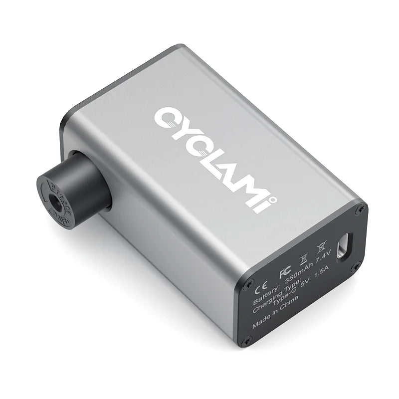CYCLAMI 100PSI Smart Mini Electric Bike Pump Type-C Compressor Tire Inflator for FV AV Car Bike Motorcycle Cycling Bicycle Pu