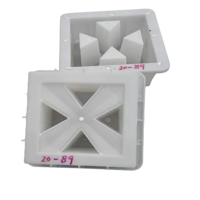 RenFa RF White Plastic Concrete Interlocking Hollow Brick Mold 3D Plaster Mold for Exterior Walls Direct Supply China 300 Mou