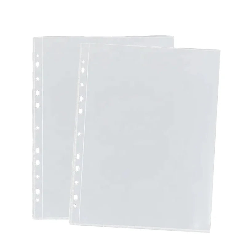 11-hole Loose-leaf Bag Thickened A4 Transparent Protective Office Learning Test Paper Storage Folder Kit Document Sleeves