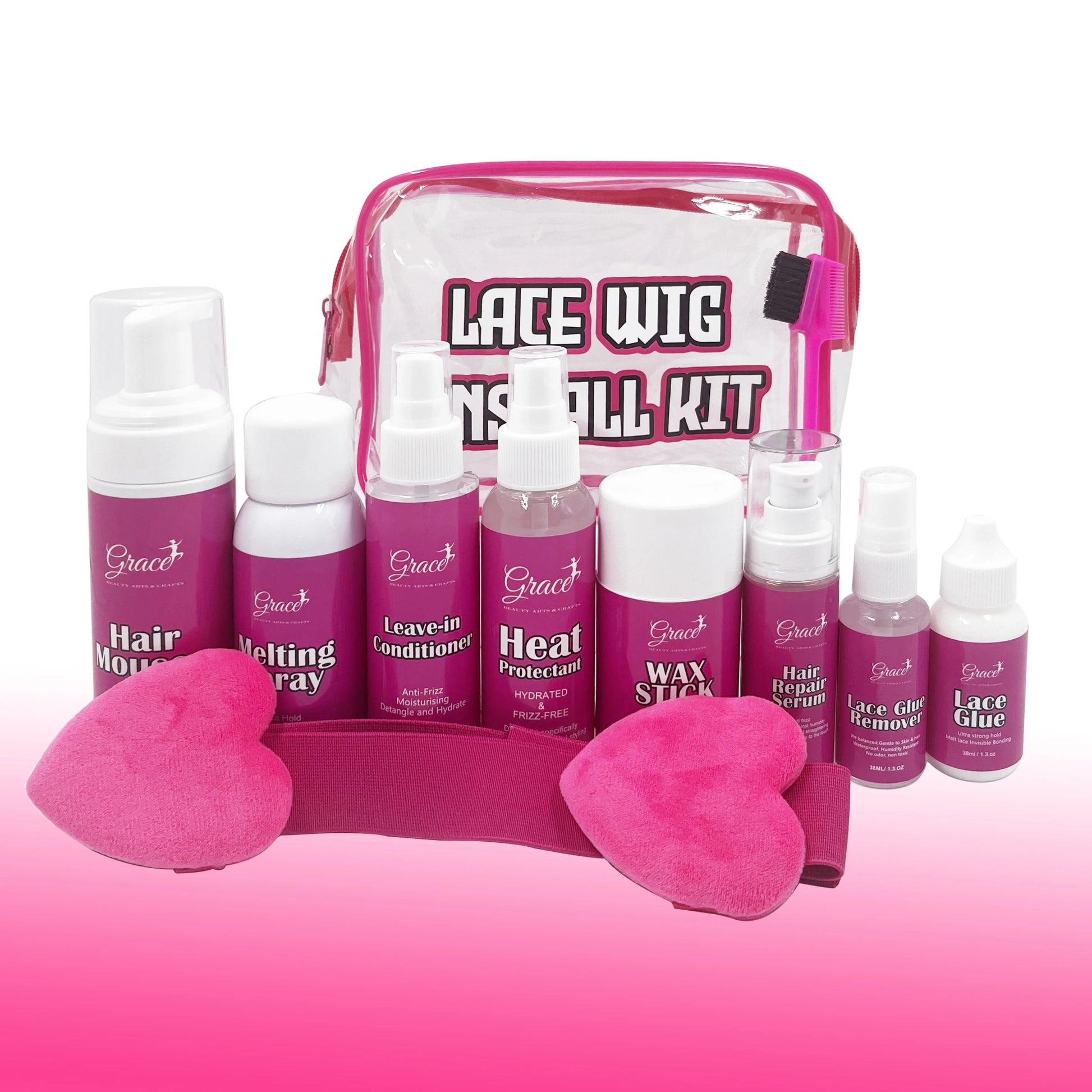 New Arrival Custom Logo Private Label Strong Hold Edge Control Hair Wax Stick Wig Install Kits