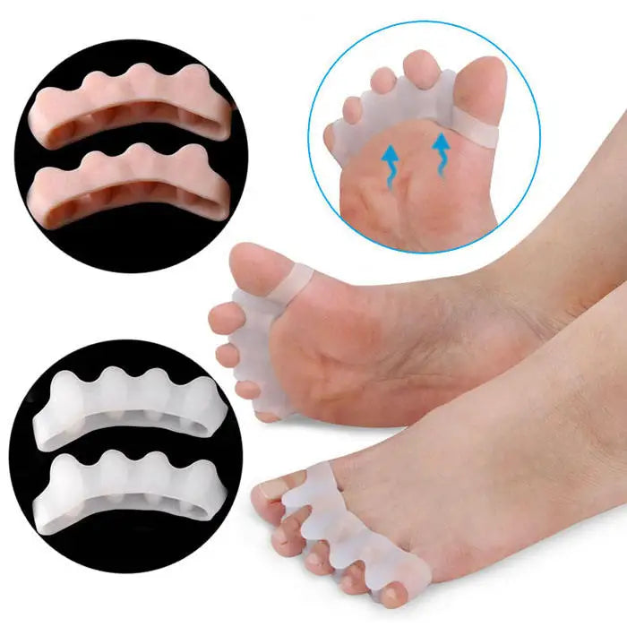 Silicone Toes Straightener Gel Toe Separators for Hallux Valgus Bunions Protector Prevent Blisters Foot Care Corrector