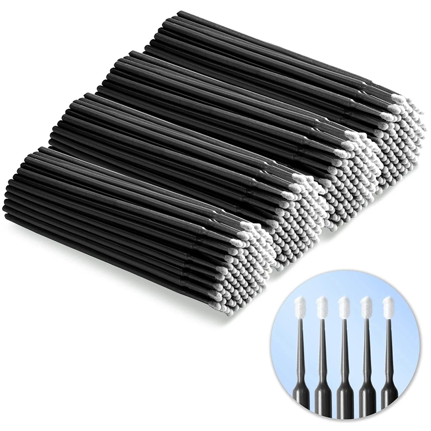 Disposable Eyelash Brushes Swab 100pcs Micro Brushes Eyelash Extension Tools Individual Eyelashes Removing Tools Applicators