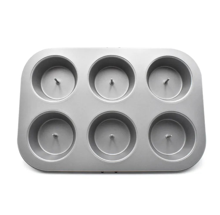 Kitchen Baking Accessories 11-Inch Carbon Steel Square Eco-Friendly Non-Stick Mini Muffin Cupcake Baking Pan 6 Cups Doughnut