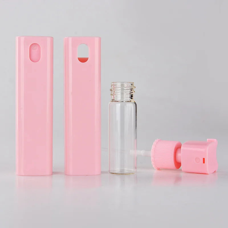 MUB Bulk Available 10ml Black Drawer Refill Water Bottle Plastic Shell Perfume Glass Tube Bottle
