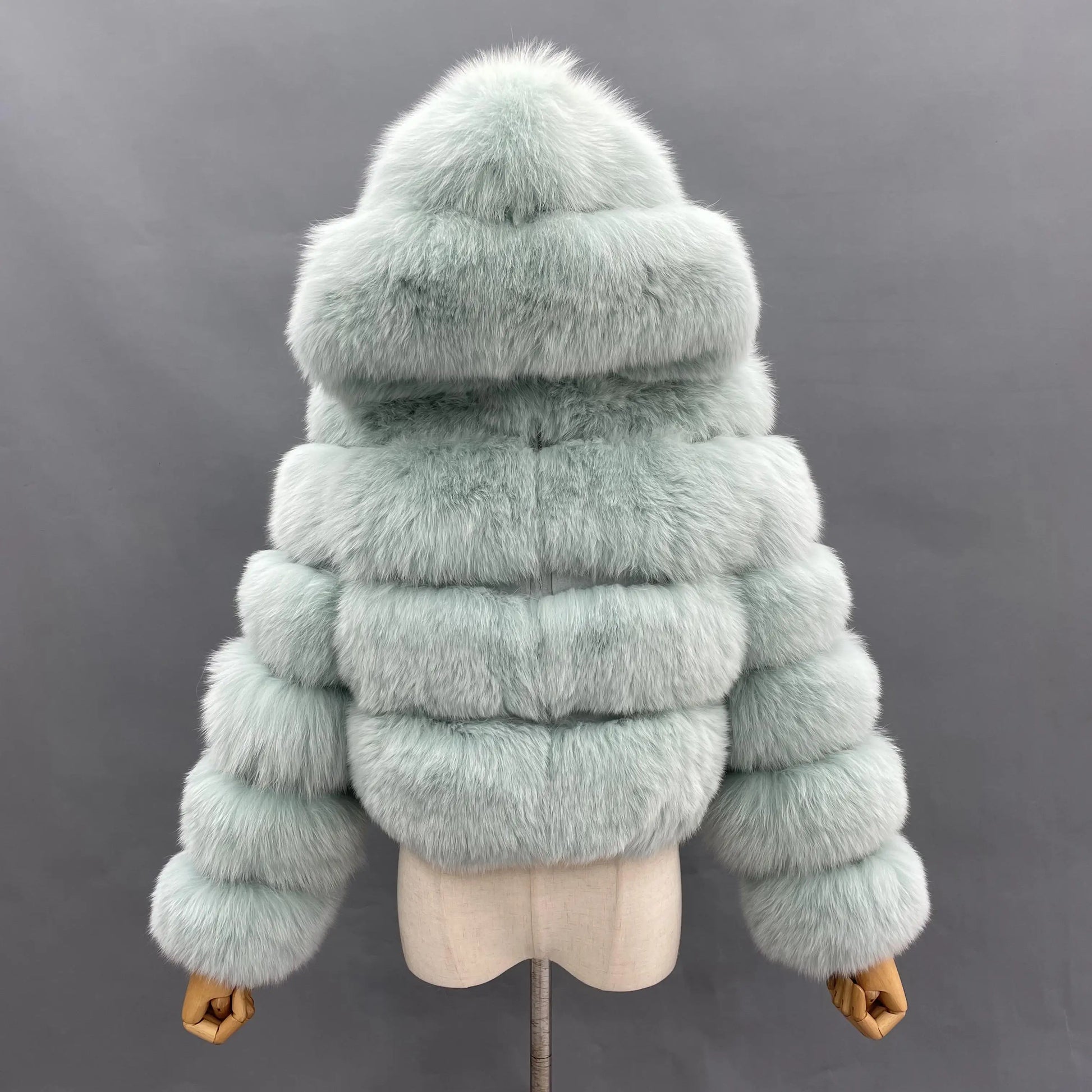 Winter Warm Elegent Raccoon Fox Fur Coat Ladies Short Jacket Women Winter Fur Coat