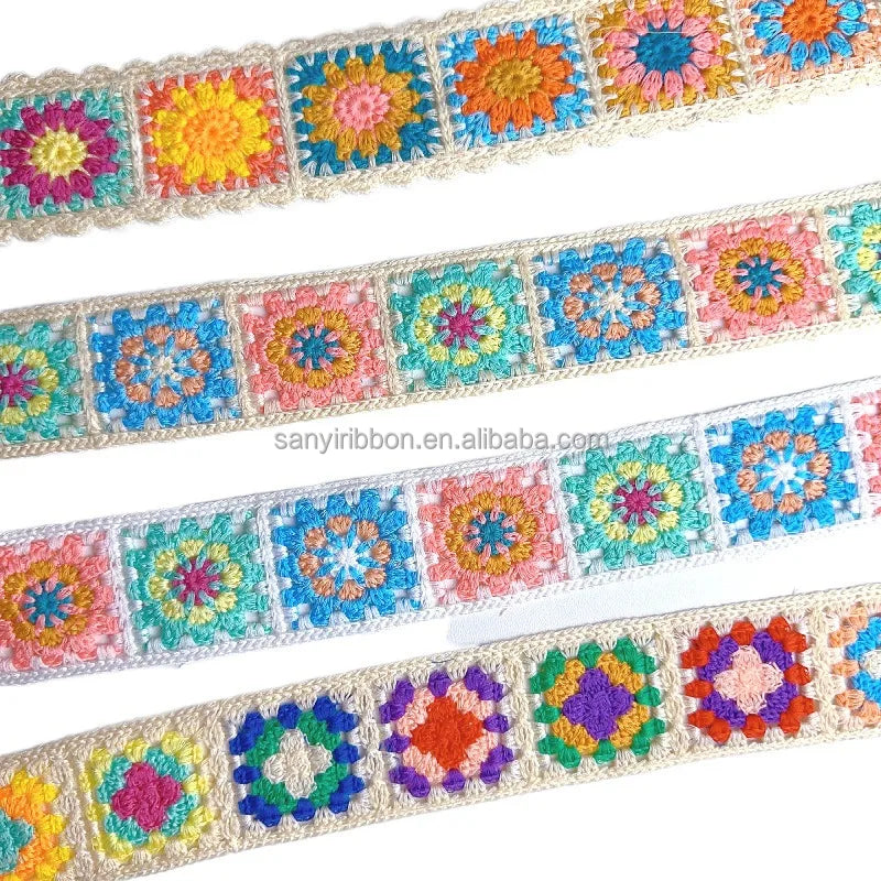 Luxury Textile Ethnic Style High Tenacity Webbing Polyester Jacquard for Clothing Accessories Bag Shoulder Strap