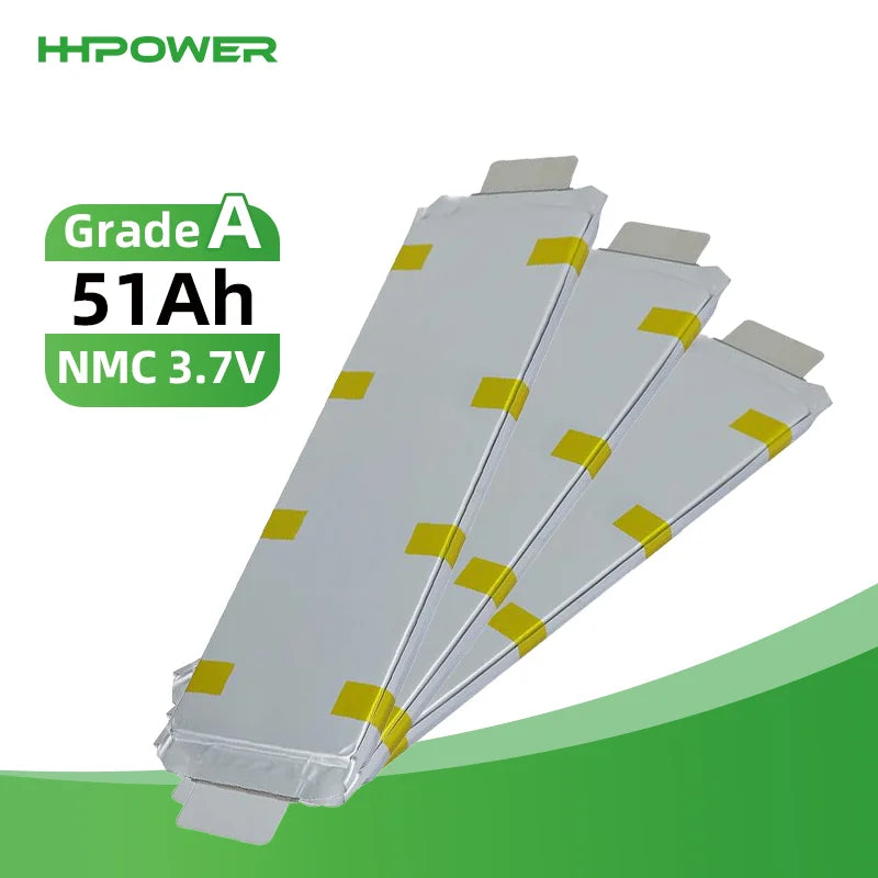 NCM Lithium Battery Pouch Cell 3.7V 51Ah NMC Rechargeable Polymer Electric Vehicles Appliances 60V Energy Storage Consumers