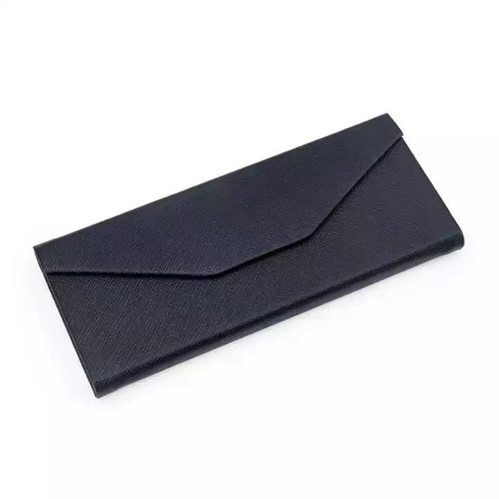 2026 Custom Logo Popular Black Foldable Glasses Box Sunglasses Packing Eyeglasses Case Triangle Glasses Case Sunglasses