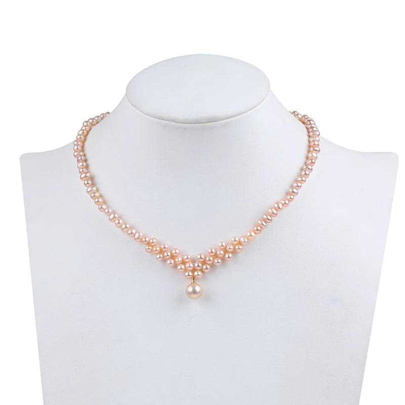 Hot Sale Luxury Design Natural Freshwater Real Pearls Necklace Colorful Pearl Necklace