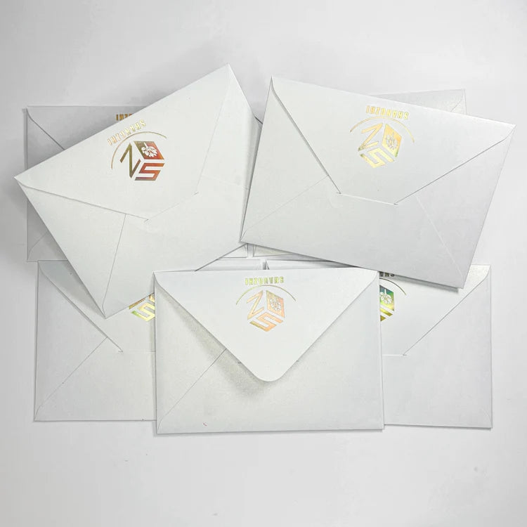 Custom Postcard Lover Letter Invitation Business Envelope White Pearlescent Paper Envelope