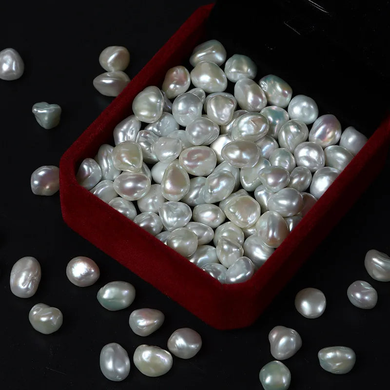 Wholesale White 8-9mm Keshi Loose Freshwater Pearl Beads for Jewelry Making