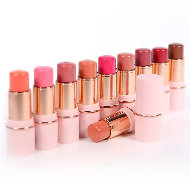 New Blush Stick Contour Wholesale Single Color Glitter Blush Palette Private Label Custom logo