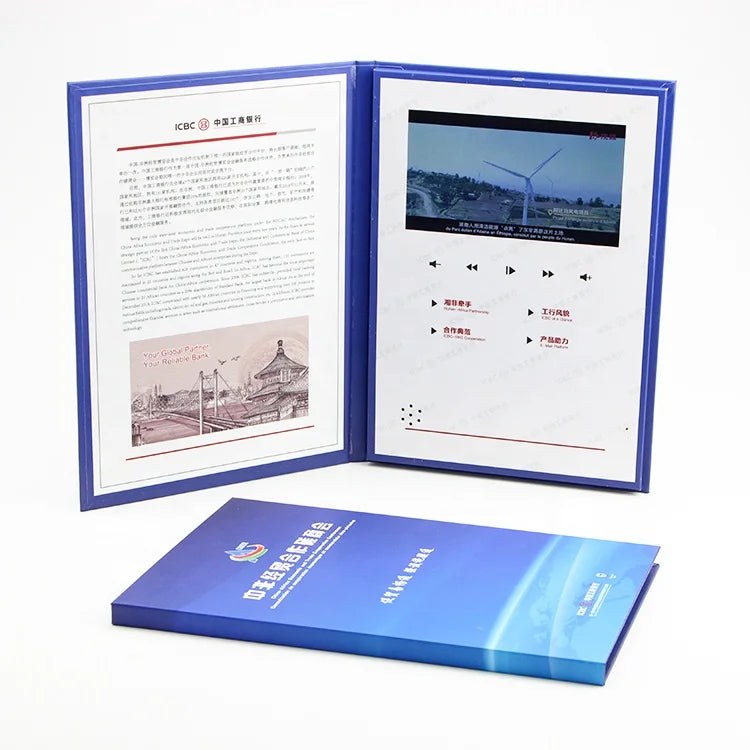 Hot Sale Factory Direct Price Craft Supplies Promotional Items with logo Printing Brochure Lcd Screen Video Book