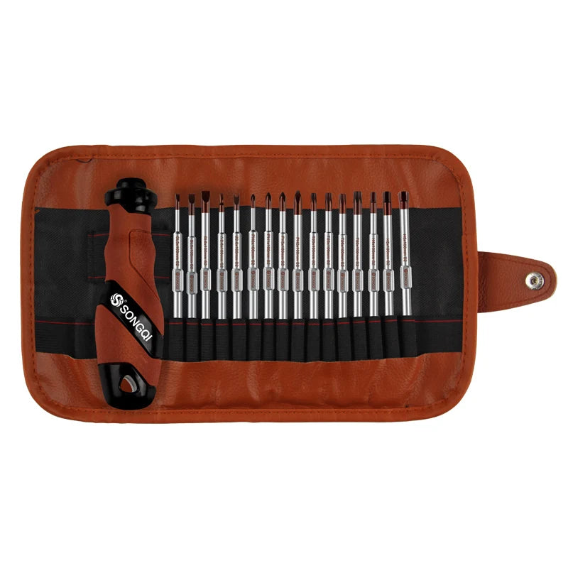 SONGQI Multifunction 16 in 1 Precision Screw Drivers Bits Sets Phillips Magnetic Screwdriver Set for Torx