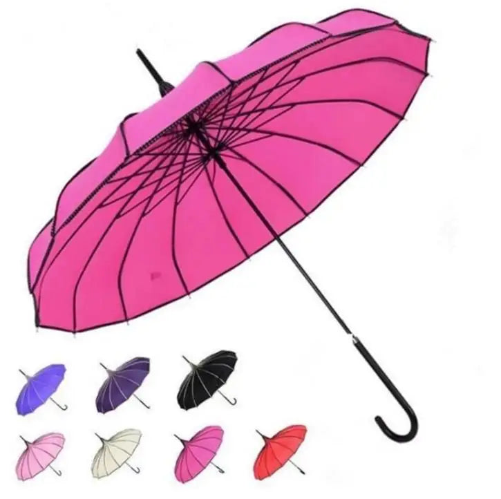 Wholesale Custom 16K Windproof Retro Purple Pink Pagoda Style Umbrella Tower Lolita Wedding Lady Parasol Photography Umbrella