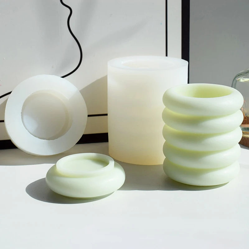 DIY Crystal Drops Glue Cement Cup lava Irregular with Lid Gypsum Candle Cup Decoration Silicone Mold