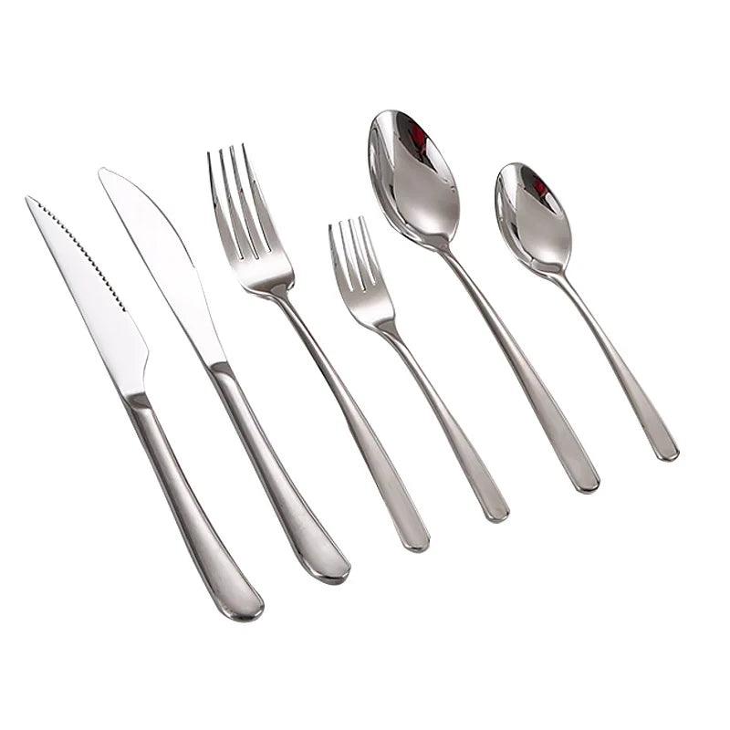 Mirror Polished 18/10 Stainless Steel Utensils Silverware Wholesale Durable Flatware Cutlery Set