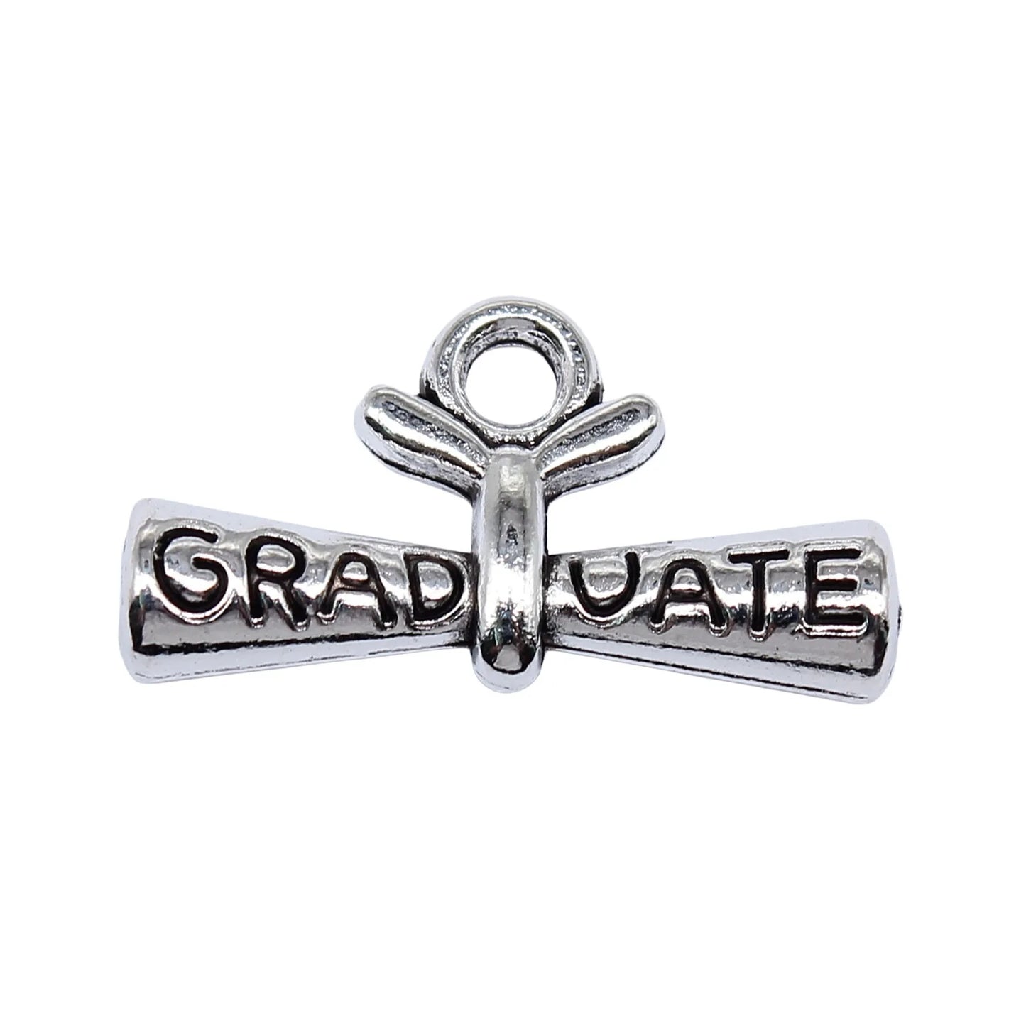 AA0160153 Graduation Charms Antique Tibetan Silver Graduation Charms Pendants DIY Supplies 11x21mm
