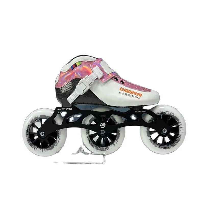 Super Quality New Style OEM Carbon/Glass Fiber Inline Speed Skates Shoes with PU Wheels 90/100/110mm Flashing Roller