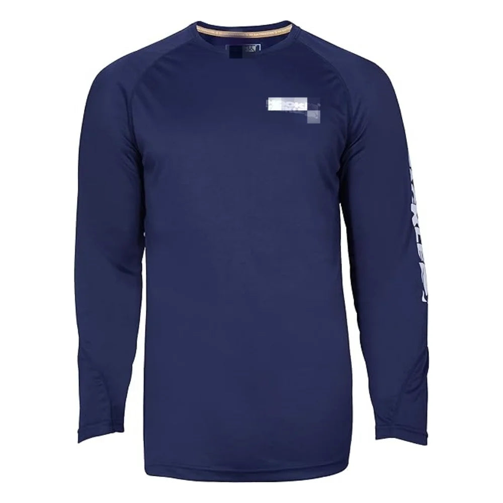 Custom Logo UPF 50+ Sun Protection Breathable Moisture Wicking Polyester Plus Size Men's Long Sleeve Mesh Vented UV Fishing