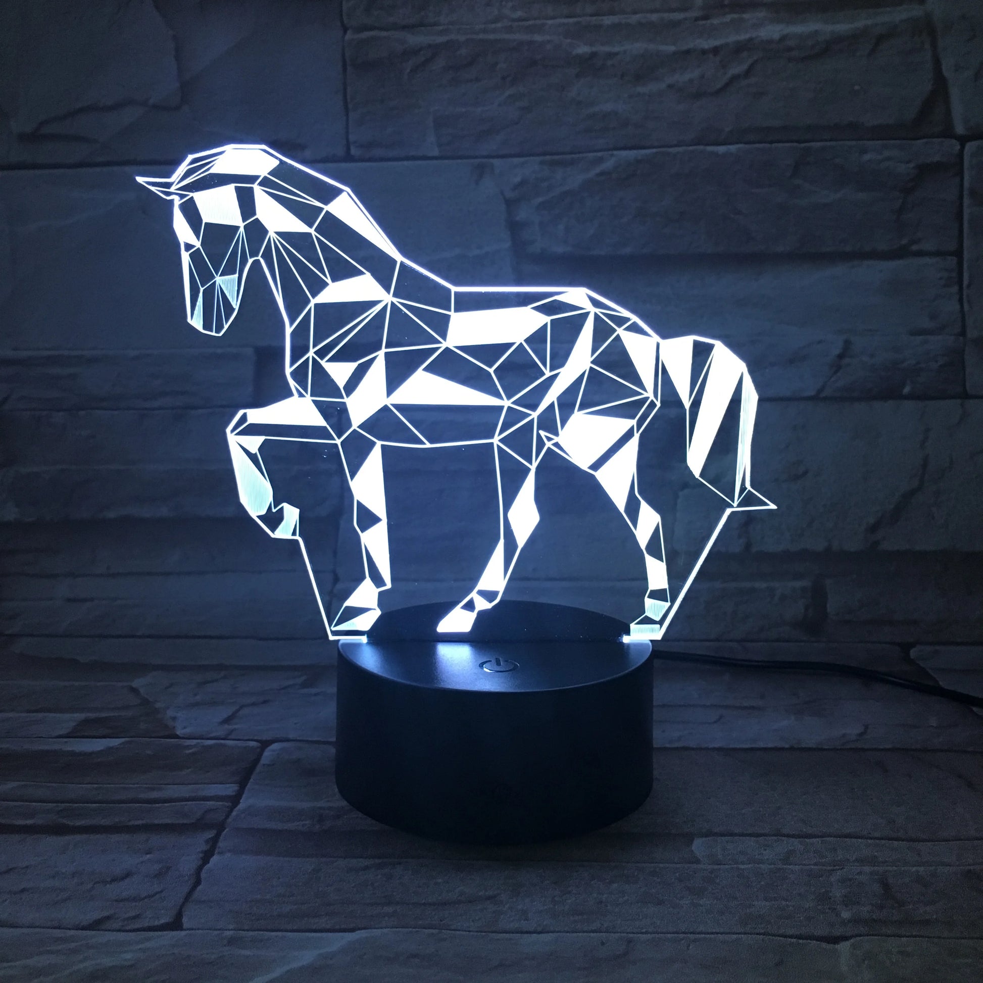 Unicorn Customized RGB Kids Room Creative Usb 3AA Battery 3D Illusion Acrylic Base Children Desk Table LED Night Light Lamp