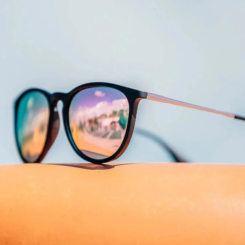Classic Vintage Black Pink Sunglasses Polarization for Men Women UV400 Eyewear Fashion Sun Glasses Plastic for Driving