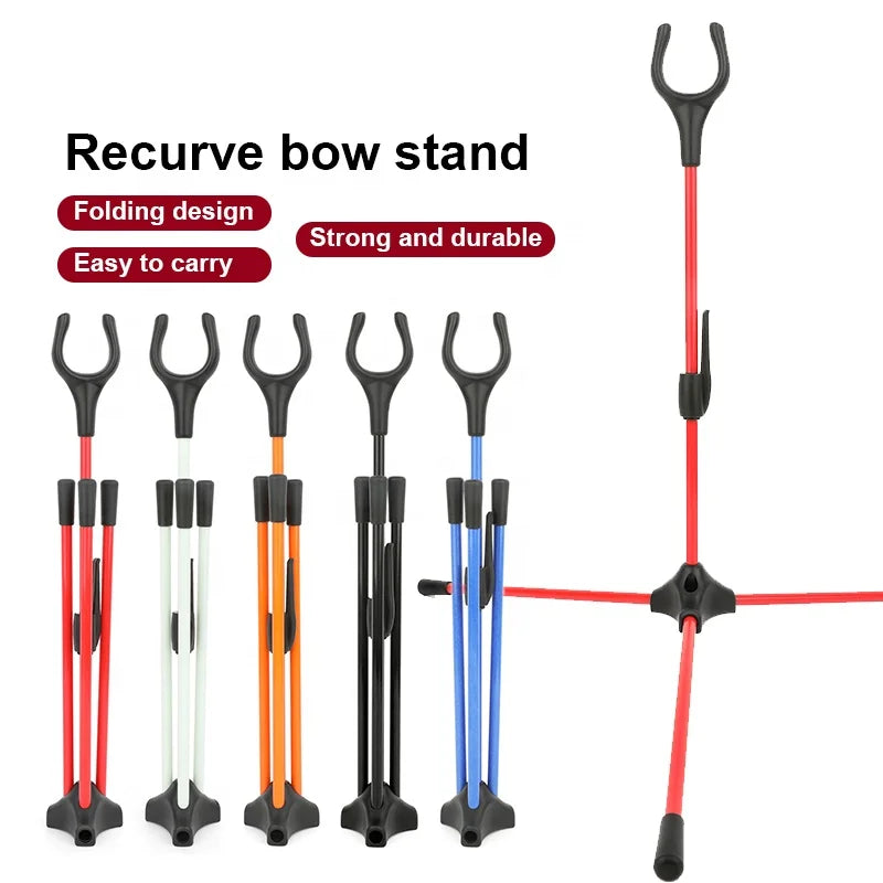 Archery Bow Target Multi-color Bow Stand Outdoor Hunting Equipment Foldable Fiberglass Arrows Recurve Bow Stand
