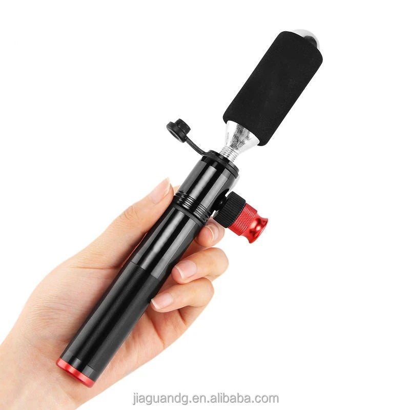 PRO STAR Portable 16 Gram CO2 Bike Pump with Threaded Cartridge Aluminum Alloy 130-160PSI Pressure for Bikes and Cars