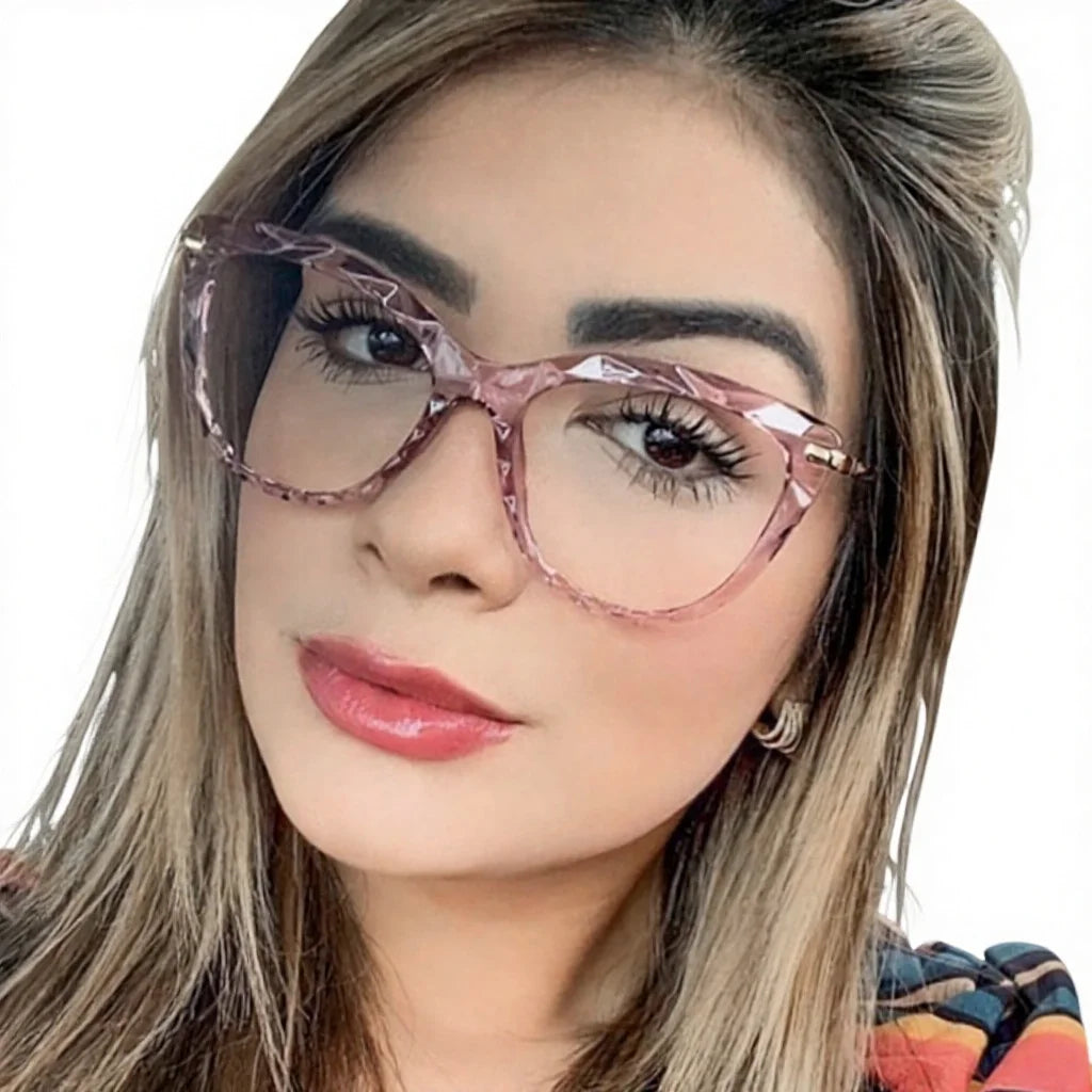 Fashion Optical Glasses Bluelight Blocking Crystal Women Eyeglasses Frames 2026 Cat Eye Glasses Frames