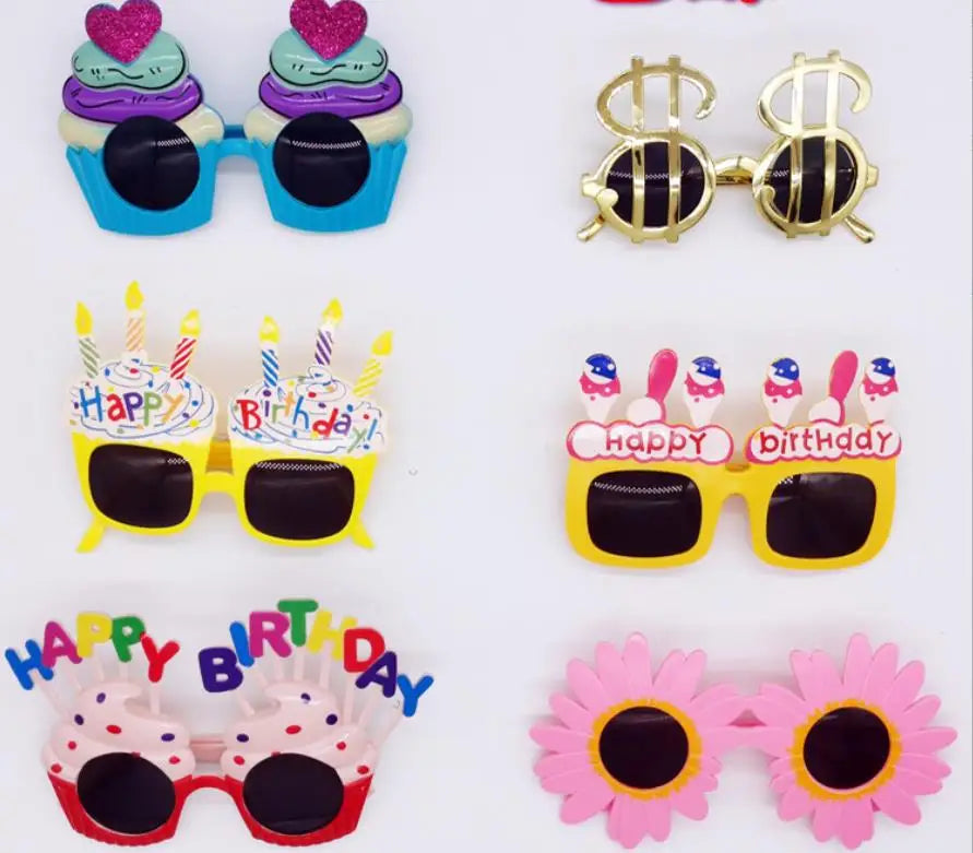 Funny Sunglasses Novelty Glasses Cake Candle Design for Kids Adults Gift Happy Birthday Party Favors Carnival Holiday Decorat